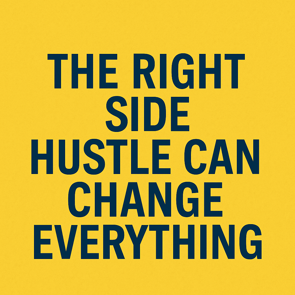 Why the Right Side Hustle Can Change Everything