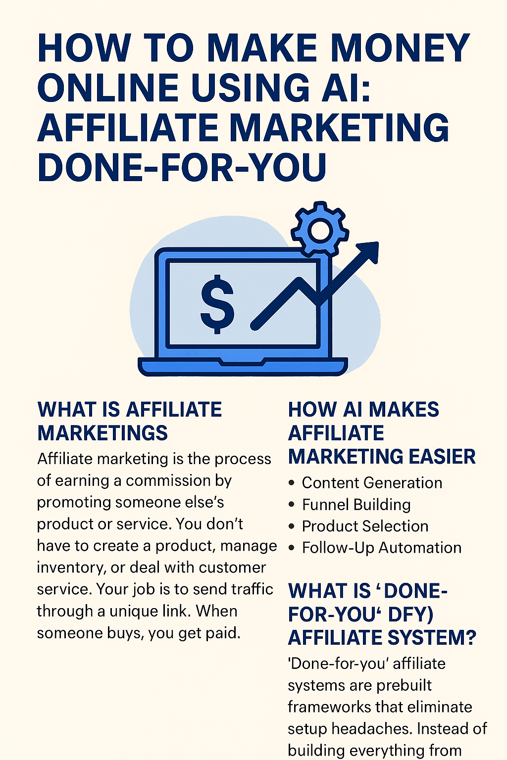 How to Make Money Online Using AI: Affiliate Marketing Done-for-You